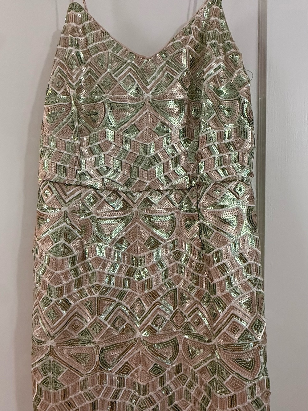 Laundry by Shelli Segal Sequin Pattern Fringe Dress